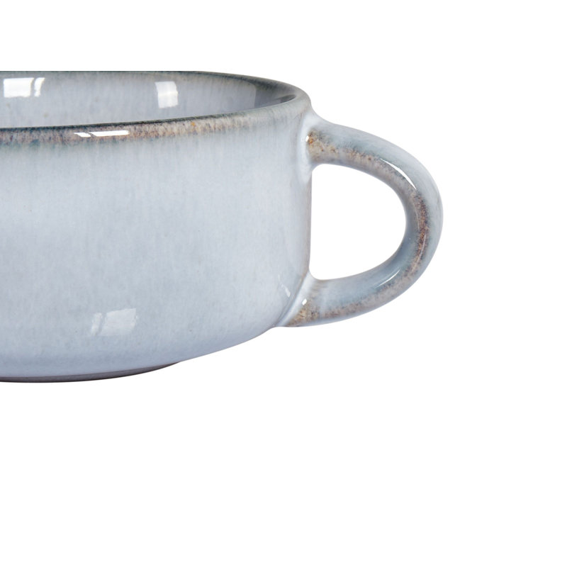 Handmade Stoneware Teacup and Saucer