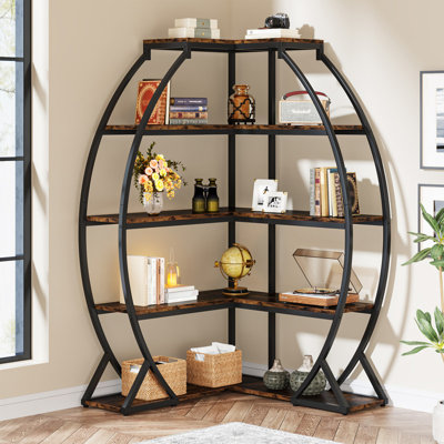 176 cm H x 72.1 cm W Corner Bookcase