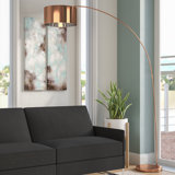 Arlyss 81'' Rose Copper Arched Floor Lamp