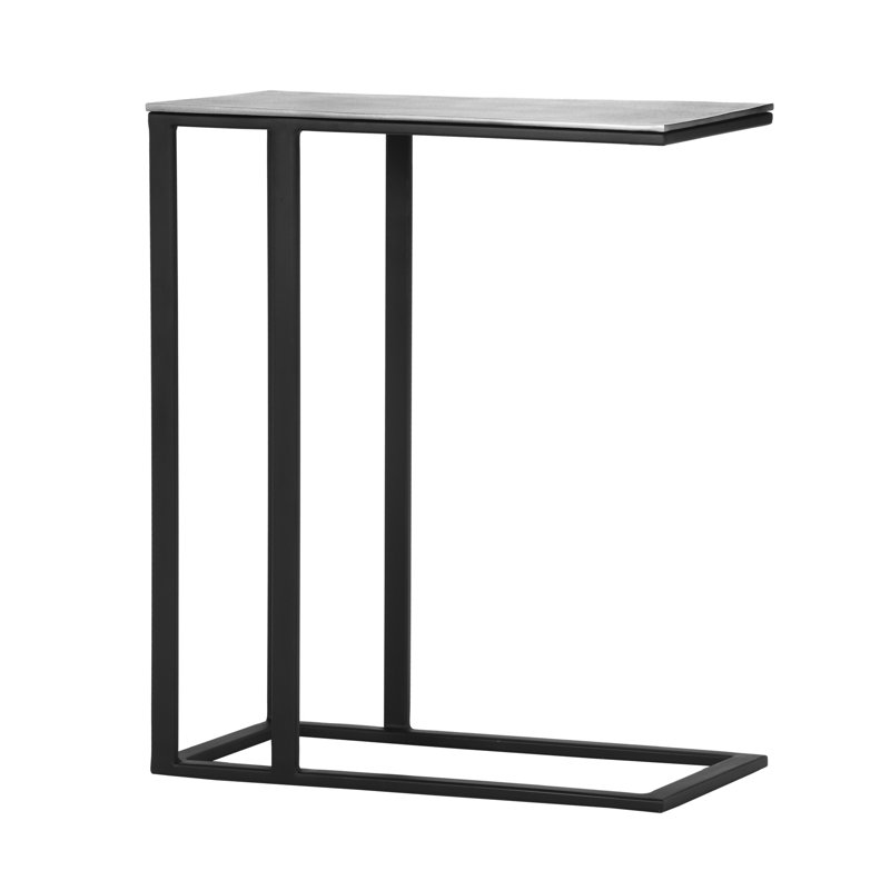 Tanu End Table, 23" H x 19" W x 11" D, Vintage Silver