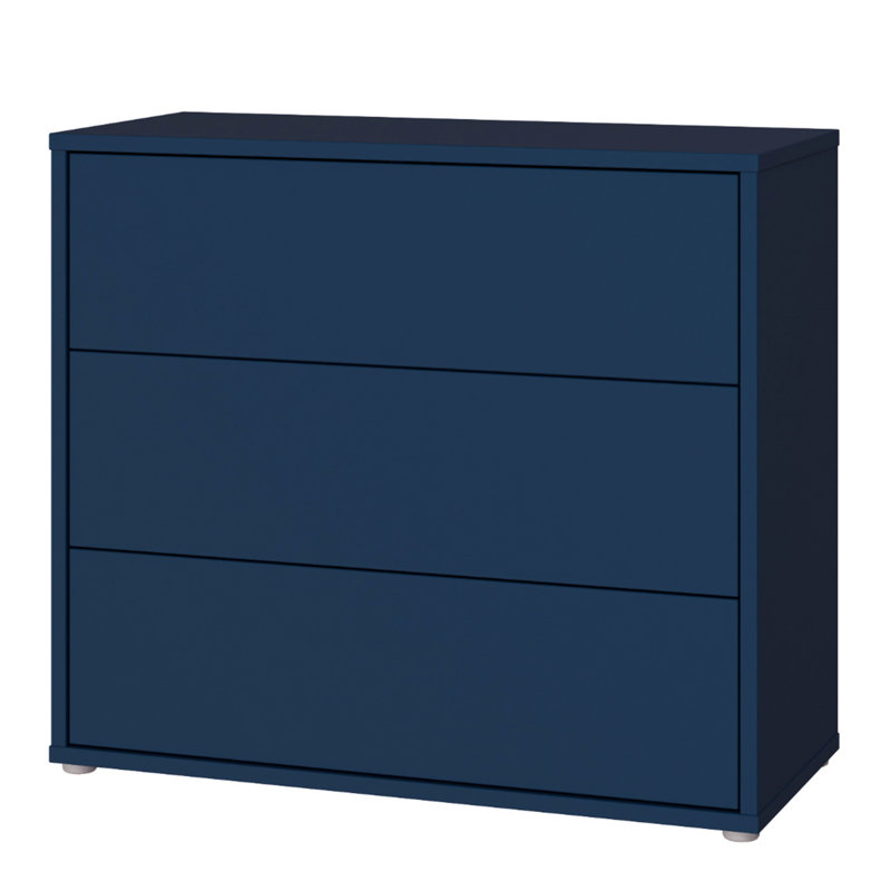 94.8cm W 3 - Drawer Chest of Drawers, Navy
