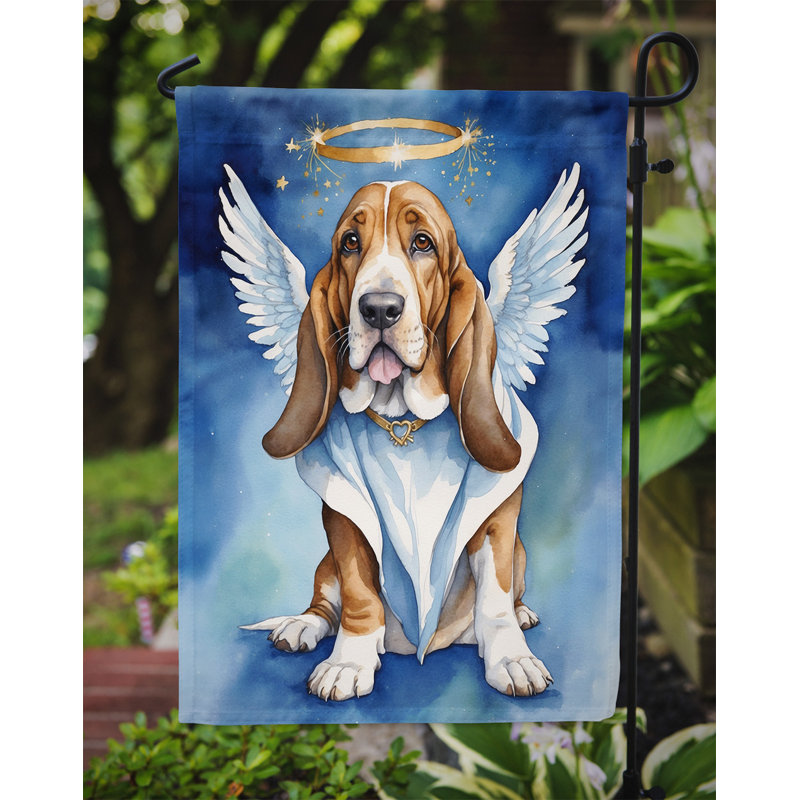 Basset hound «My Angel Garden» - drapeau