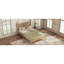 Lit plateforme en bois avec tête de lit en forme de gourde, lit plateforme de style rétro avec support à lattes en bois-977170820-977170827