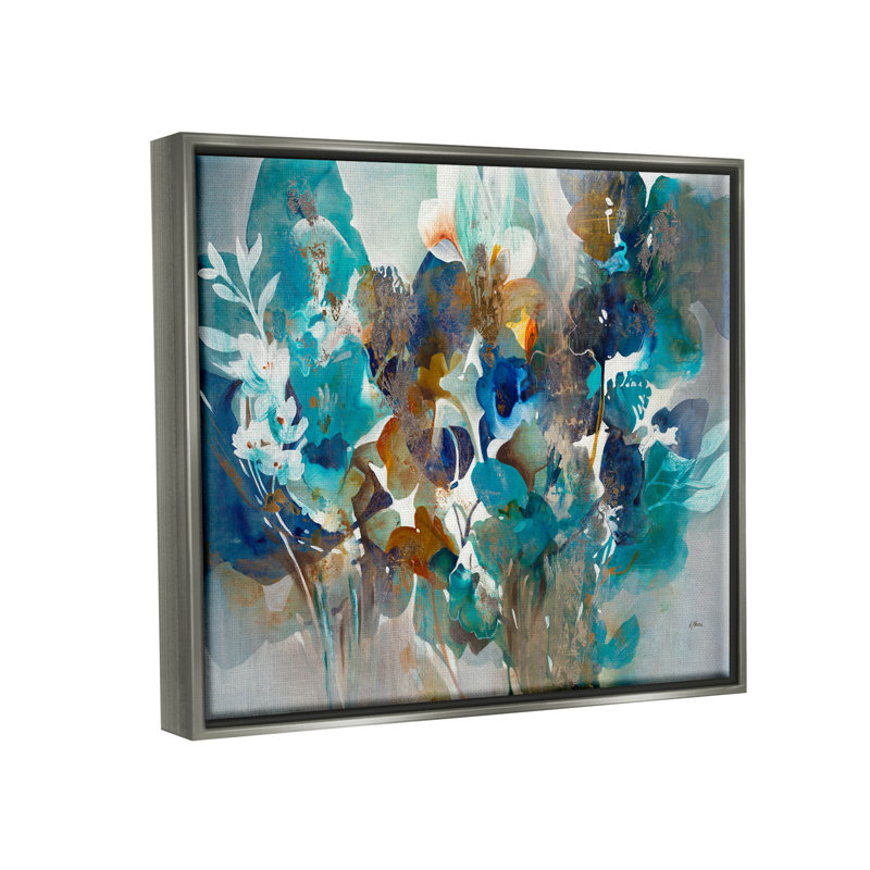 Arrangement de pétales de fleurs mixtes, estampe numérique par K. Nari, H 25 po x l 31 po x P 1,7 po