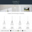 Suspension Kichler Everly en nickel brossé de 38,7 cm (15,25 po) à une lumière avec abat-jour transparent en forme de larme à bulles.-1254475800-1268284788-1254441227