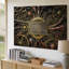 Toile, création d'une scène d'inspiration Steampunk visuellement saisissante avec art mural doré complexe Gears and Cogs Interwoven In A Complex, impression sur toile-377643754