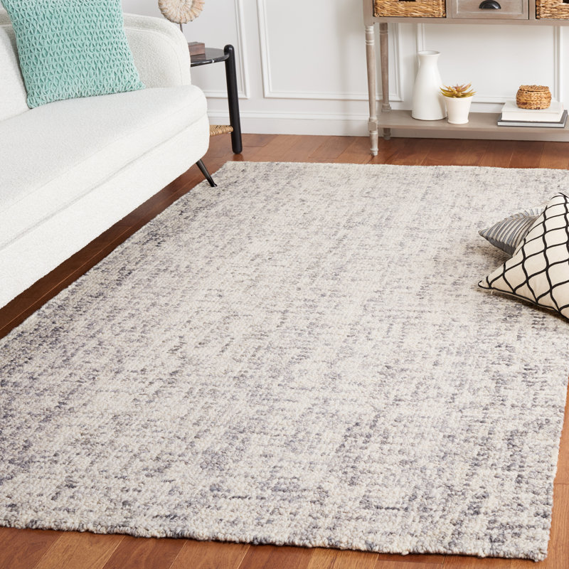 Tapis gris / ivoire Evett, Rectangle de 5 pi x 8 pi