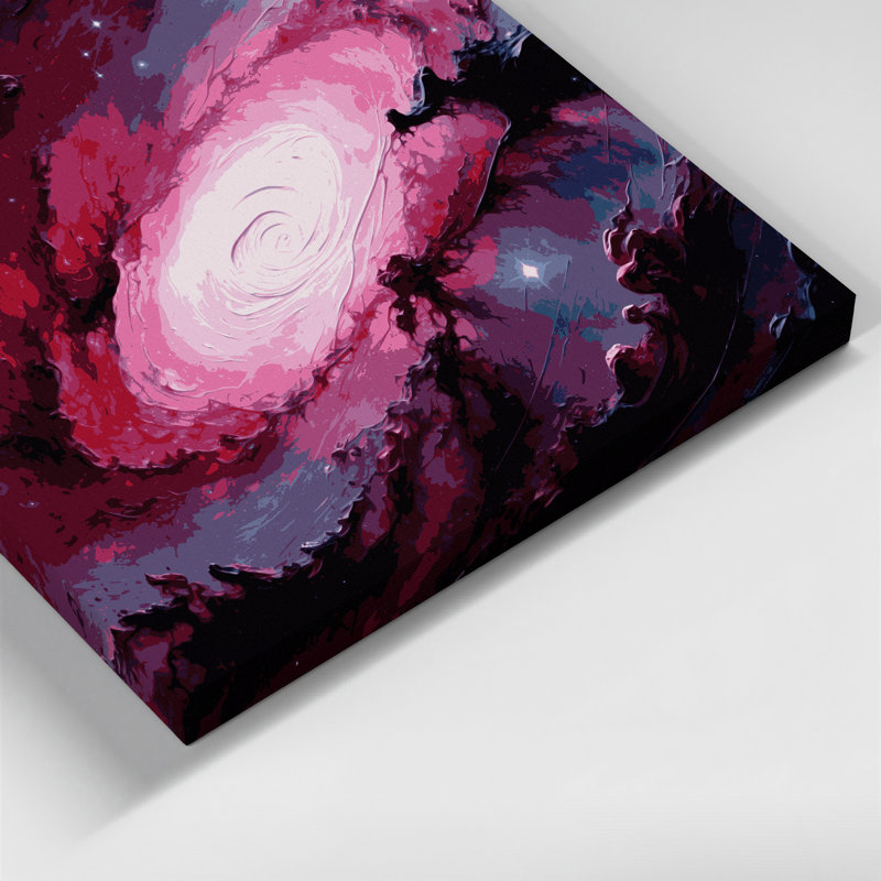 Art mural sur toile mauve Space Rosette, H 16 po x l 20 po