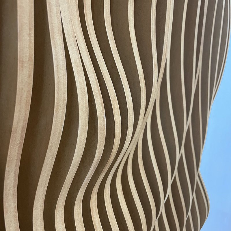 Décoration murale 3D en bois paramétrique