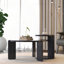 Ensemble de 2 tables basses gigognes rondes avec placage de chêne - noir