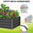 Metal Raised Garden Bed - Rectangular Planter Box for Vegetables and Flowers-1250858084-1250858072