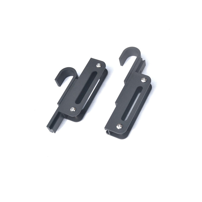 Contemporary Telescopic Vertically Stored Black Aluminum Alloy Removable Hook Sliding Rolling Library Ladder Hardware Track Brake Roller Kit