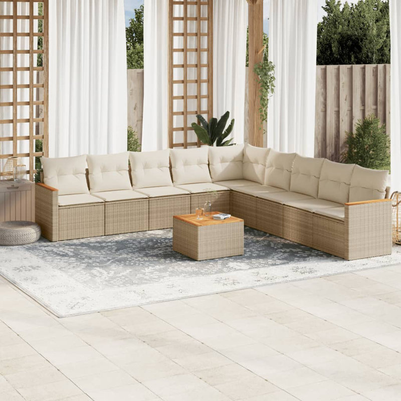Vidaxl Garden Sofa Set Beige