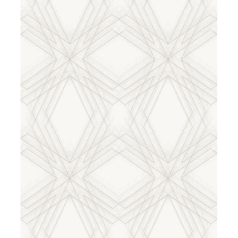 Rouleau de papier peint L 33 pi x l 21 po Beatrice, Blanc cassé / blanc