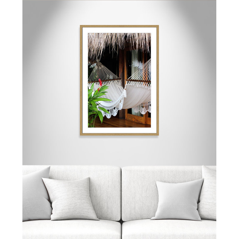 "Tropical Serenity" encadré sur papier par Mike Ragan pour Casa, reproduction d'art, H 35,5 po x l 25,5 po x P 0,75 po