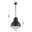 Élégant lustre noir réglable, structure en métal, 11,8 po x 11,8 po x 11,8 po | Hauteur totale: 13,8 - 53,1 pouces | Compatible avec une douille E27 (40 W maximum) | Éclairage élégant pour le salon, la salle à manger ou le vestibule-317962800