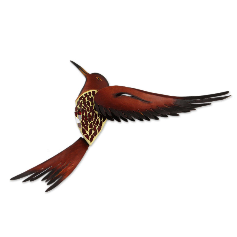 Décoration murale en fer Breasted Hummingbird