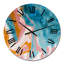 Horloge murale moderne en marbre bleu et rose clair-1871691789