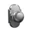 Bravura 906-G1 Macon Privacy Knob on Beveled Rectangular Rose in Matte Black-1019881047-1019881052