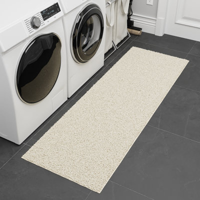 Cozy Plush Non-Slip Rubberback Extra Long Hallway Rug for Bedroom, Living Room, Bathroom, Black