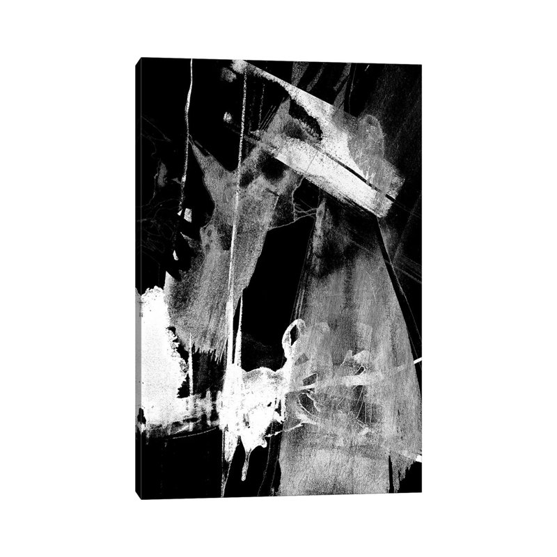 Glam et noir II - noir et blanc inversé 3 pièces, H 12 po x l 8 po