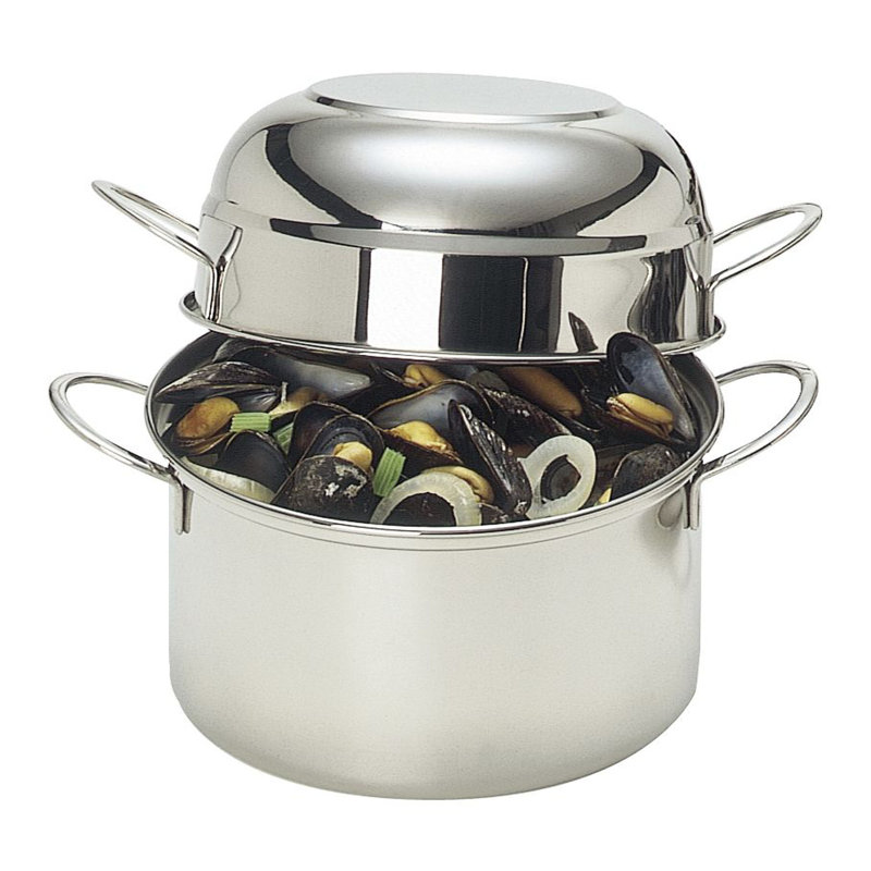 Demeyere Resto 3.17-qt Stainless Steel Mussel Stock Pot