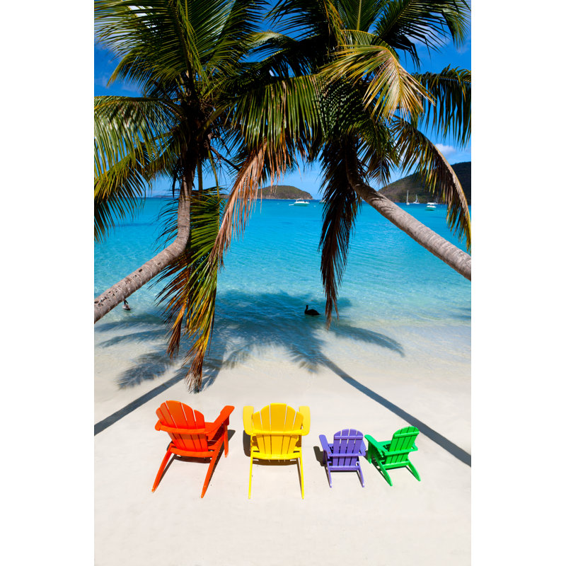 Chairs At A Beach - Wrapped Canvas Print, 76cm H x 51cm W x 3.8cm D