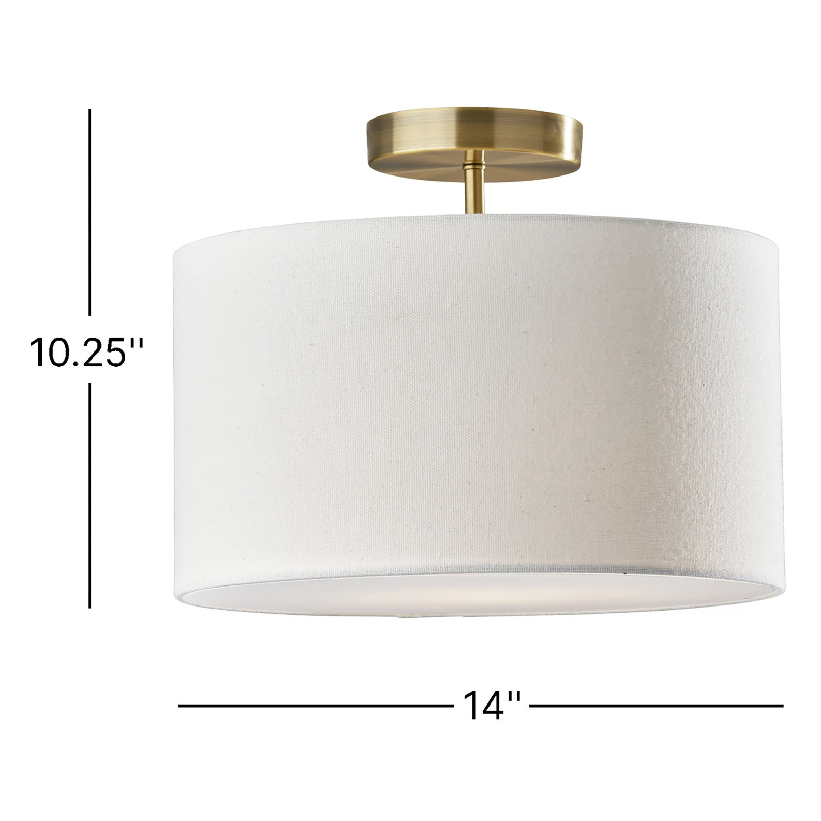 Finley Single Light Solid Brass Flush Mount