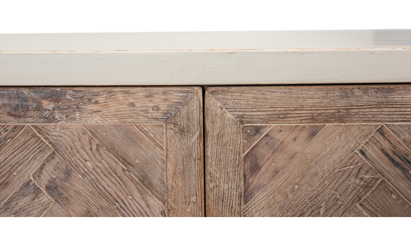 Hollis 80'' W Solid Wood Sideboard, Antique White
