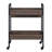 Jerrick Walnut & Black Finish Serving Cart(No Include Stool)