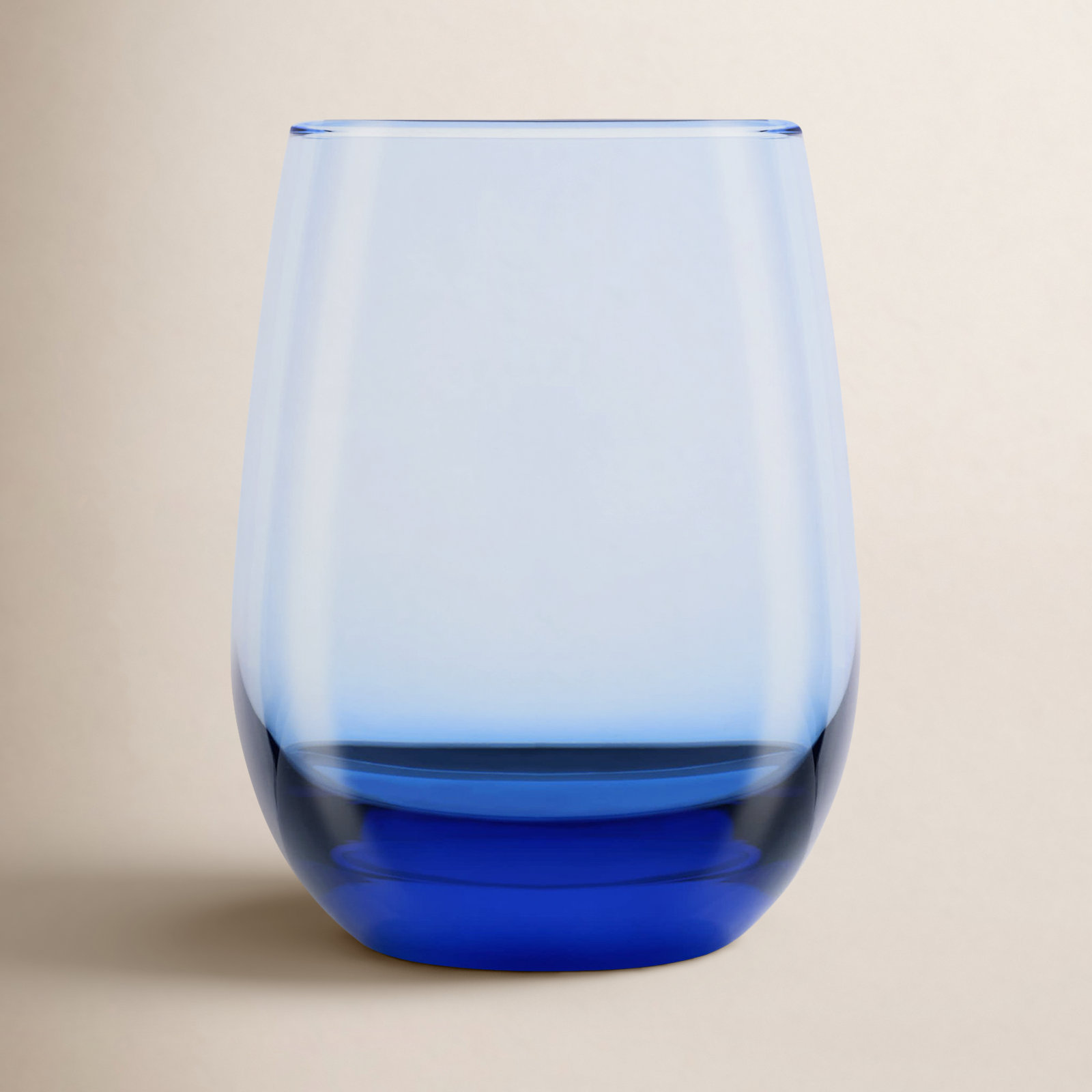 Classic Stemless Wine Glass, Blue