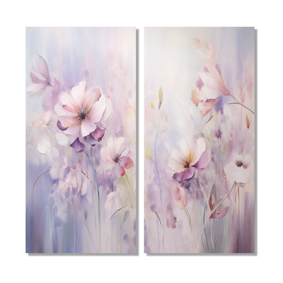 Gaume - Purple Art Prints On Canvas 2 Pieces