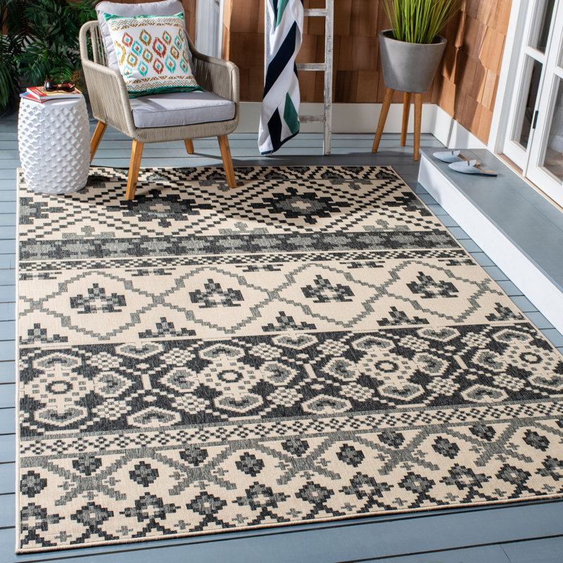 Northpoint Veranda Southwestern Indoor/Outdoor Area Rug, Rectangle 5'3" x 7'7"