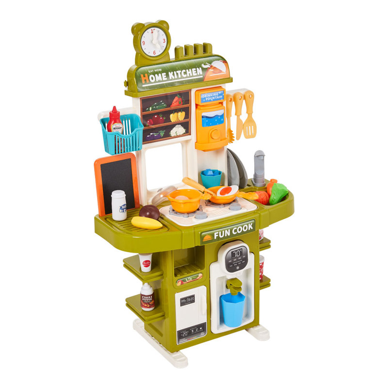 Interactive Kids Kitchen Playset with Lights, Sounds & Steam
