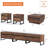 Latitude Run® Living Room Table Sets Of 4, 106 Inch TV Stand, 1 Square Coffee Table With Tempered Glass Top, 2 End Table With Drawers For Living Room, Entertainment Centre, Console Table