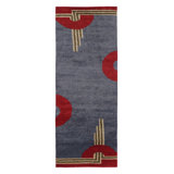 Art Deco One-of-a-Kind 3'1X9'2 Hand Knotted Area Rug