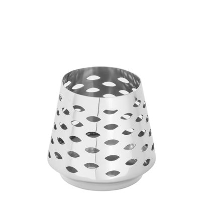 Lanterne argentée Luma en acier inoxydable