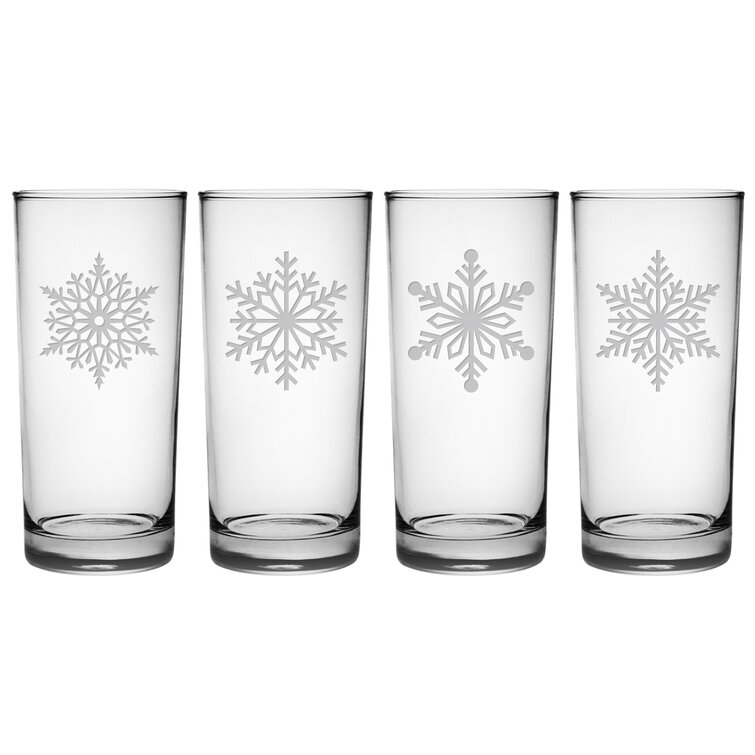 The Holiday Aisle® Thomason 4 - Piece 15oz. Glass Drinking Glass