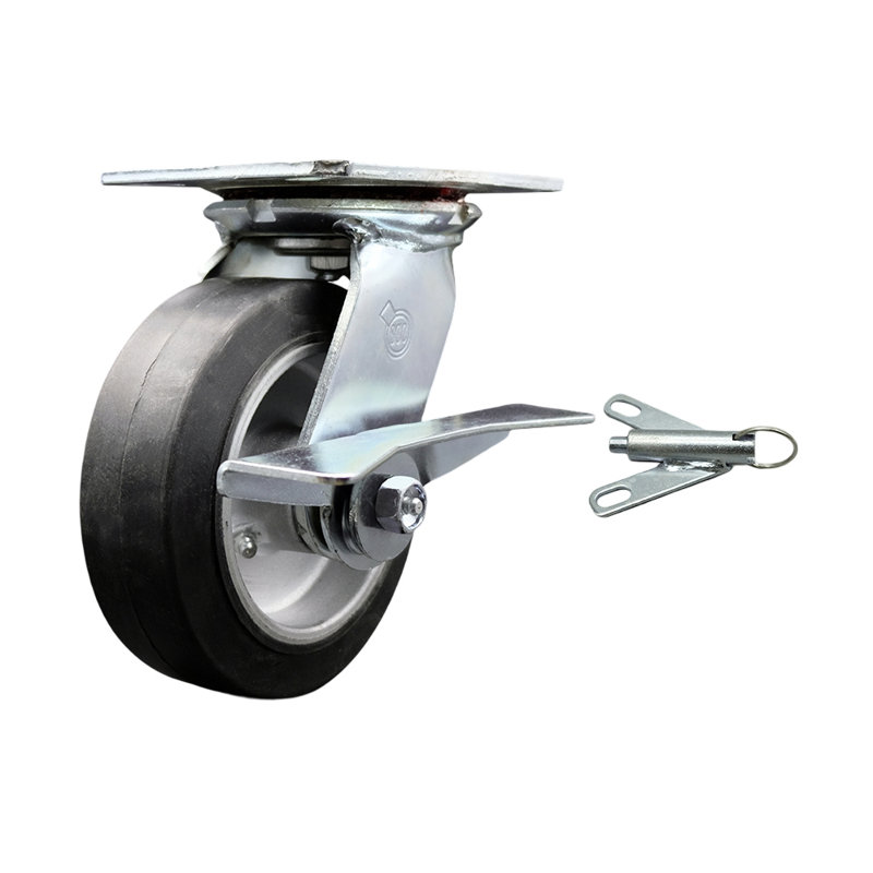 Rubber on Aluminum Caster