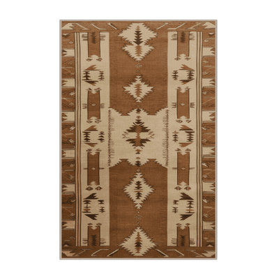 Tapis brun lavable à la machine