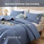Ensemble d'édredon pour très grand lit bleu ardoise, 3 pièces (1 édredon boho et 2 taies d'oreiller)-130873841-130873842