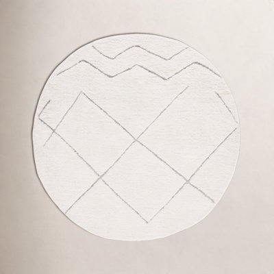 Henrie Ivory Gray Hand-Woven Geometric Rug