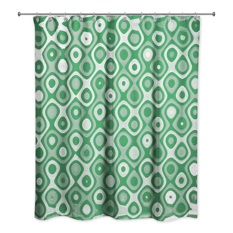 Rideau de douche Circles, Vert