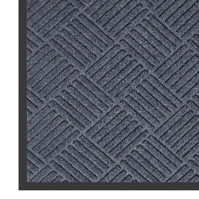 Paillasson antidérapant pour entrée, Gris anthracite, L 23 po x L 35 po