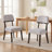 Mid-Century Upholstered Solid Wood Side Chair  Set of 2-1194623116