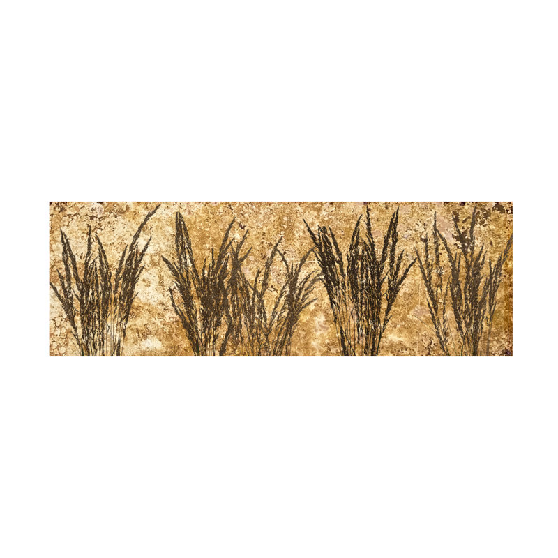 Art mural sur toile tendue - Gail Fraser «Harvest - Panneau horizontal» pour décoration de salon, de chambre à coucher ou de bureau - 10 x 32