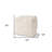 18" Cream and Beige Fabric Damask Pouf Ottoman