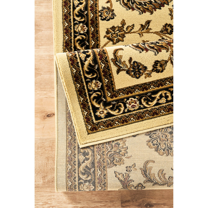Classic Cream Polypropylene 2 Ft. 7 In. X 3 Area Rug With Elegant Pattern Design All - Over