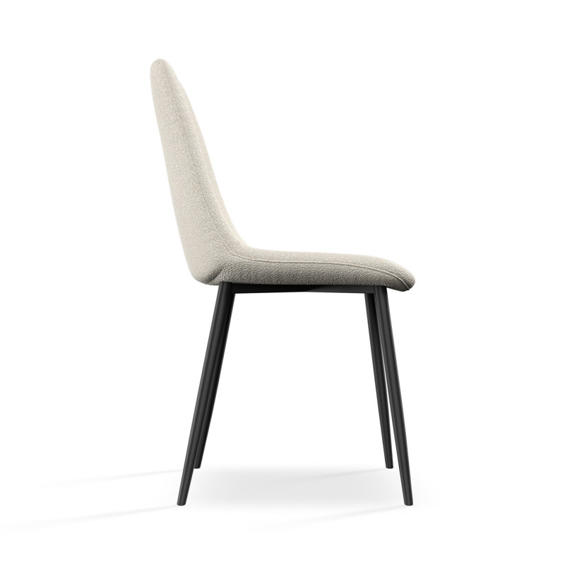 Marone 17.3cm H Fabric Upholstered Side Chair in Ivory, 2