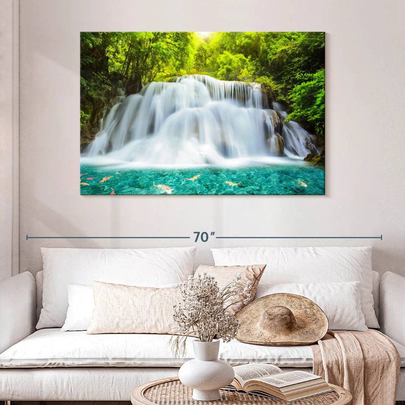 Alvord Kanchanaburi Waterfall Scenery, 32" H x 48" W